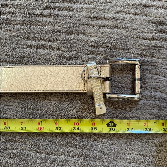 Michael Kors Gold Studded Leather Belt Y2K 29–34”